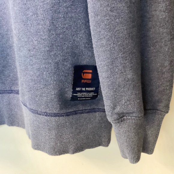 G-Star Raw Riban Aero Zip-Up Shawl Collar Sweatshirt - Blue - XXL - Picture 4 of 8